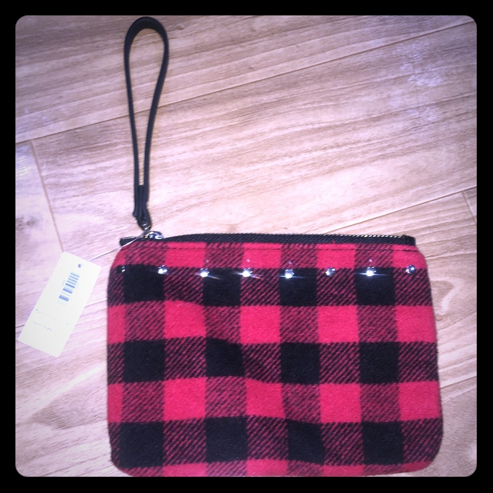 NWT Buffalo Check Wristlet/Wallet